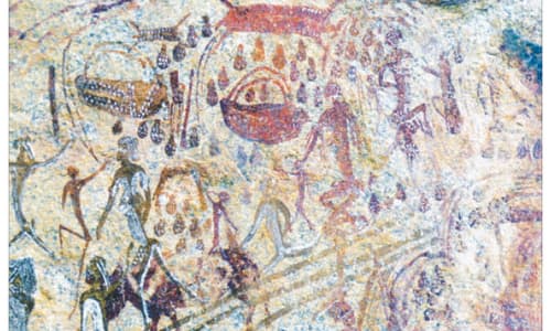 Ancient rock art and formations Zimbambe