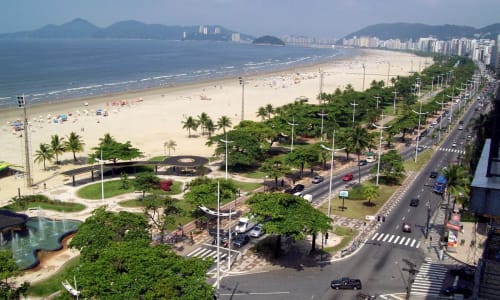 Beach town of Santos Soa Paulo
