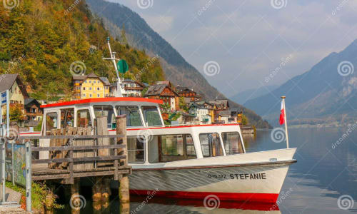 Boat ride on Lake Hallstatt Austria