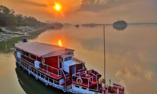 Brahmaputra River sunset cruise Assam