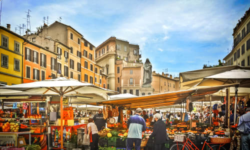 Campo de' Fiori market Rome, Italy