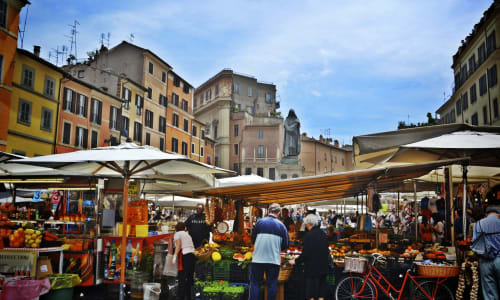 Campo de' Fiori market square Rome