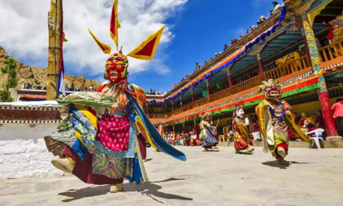 Cultural show featuring traditional Ladakhi dance and music Leh-ladakh, India
