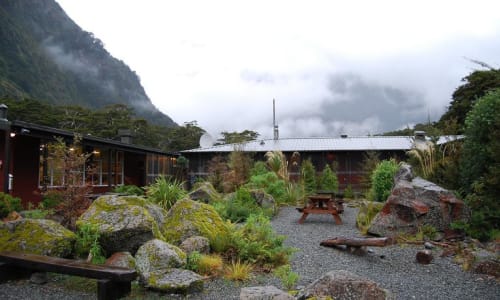 Eco-friendly accommodation Milford Sound, New Zealand
