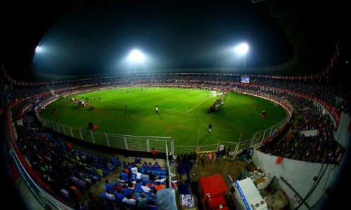 Football match at Fatorda Stadium Goa