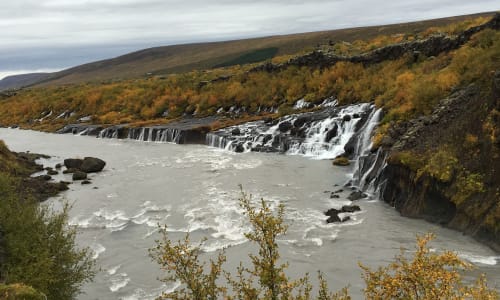 Hraunfossar waterfalls Ring Road, Iceland
