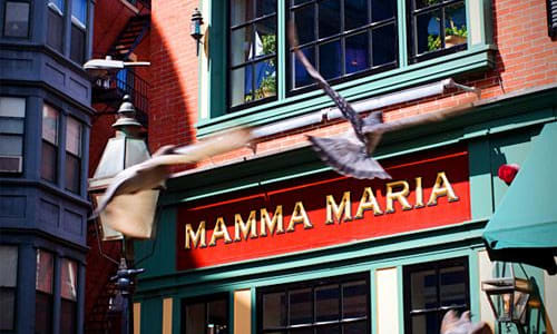 Italian restaurants in the North End (Giacomo's or Mamma Maria) Boston