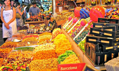 La Boqueria market Barcelona, Spain