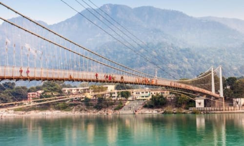 Lakshman Jhula suspension bridge Rishikesh, India