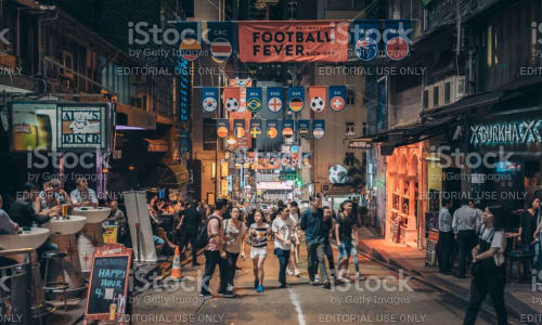 Lan Kwai Fong (nightlife area) Hong Kong