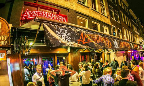 Leidseplein area bars Amsterdam, Netherlands
