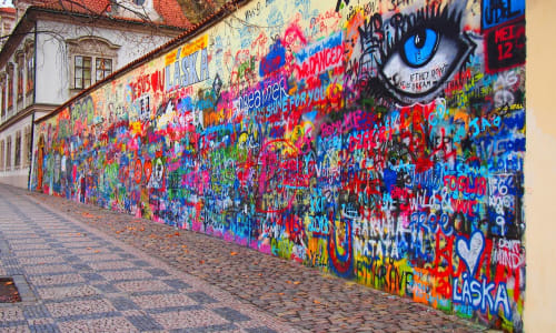 Lennon Wall Prague, Czech Republic