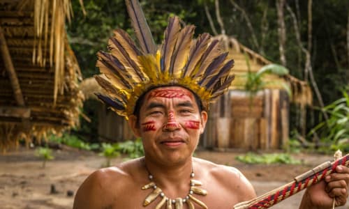 Local indigenous community Amazon Rainforest, Brazil