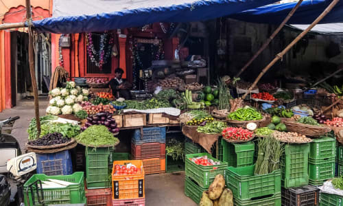 Local markets for street food Haridwar
