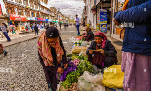 Local markets in Leh Leh-ladakh, India
