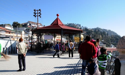 Mall Road in Mussoorie Uttarakhand
