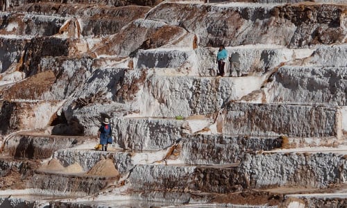 Maras salt mines Machu Picchu, Peru