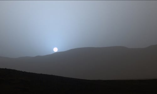 Martian sunset viewpoint Mars