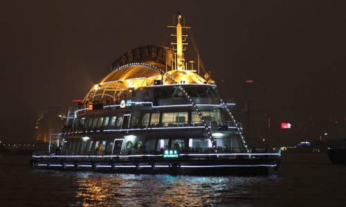 Night cruise along the Huangpu River China