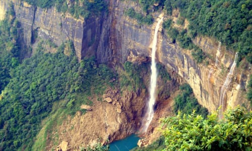 Nohkalikai Falls in Cherrapunji North East