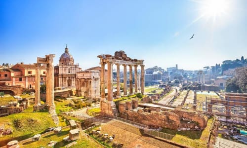 Roman Forum and Palatine Hill in Rome Italy