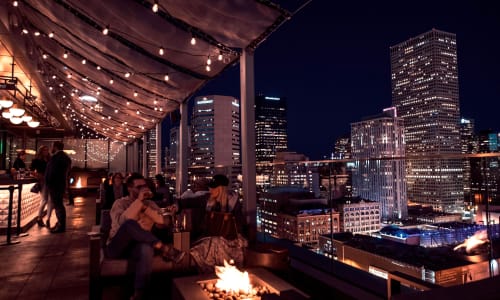 Rooftop bars in the city Denver