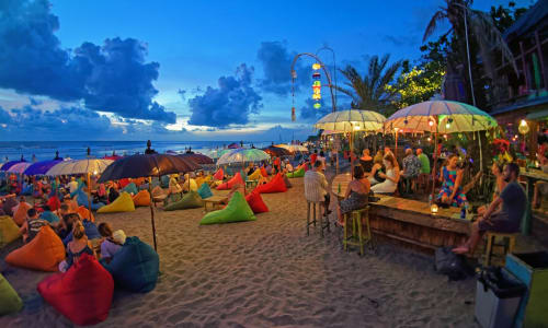 Seminyak beach town Bali