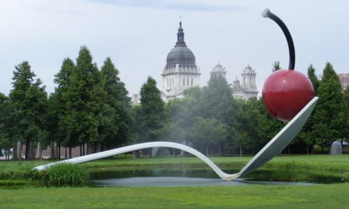 Spoonbridge and Cherry sculpture at the Walker Art Center Minneapolis