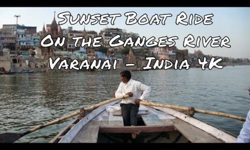Sunset boat ride on the river Ganges Rishikesh