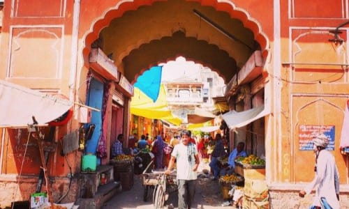 Vibrant bazaars of Jaipur India