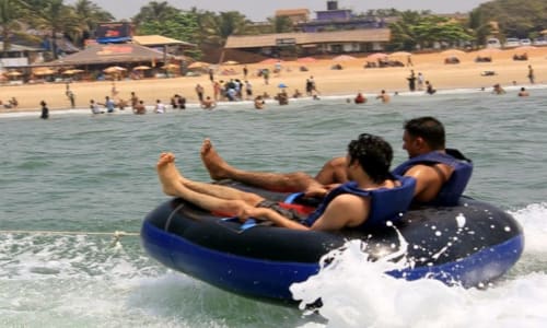 Water sports at the beach North Goa